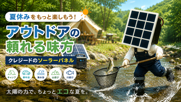夏休みのお出かけをもっと快適に！クレジードのソーラーパネルでエコなアウトドアを楽しもう