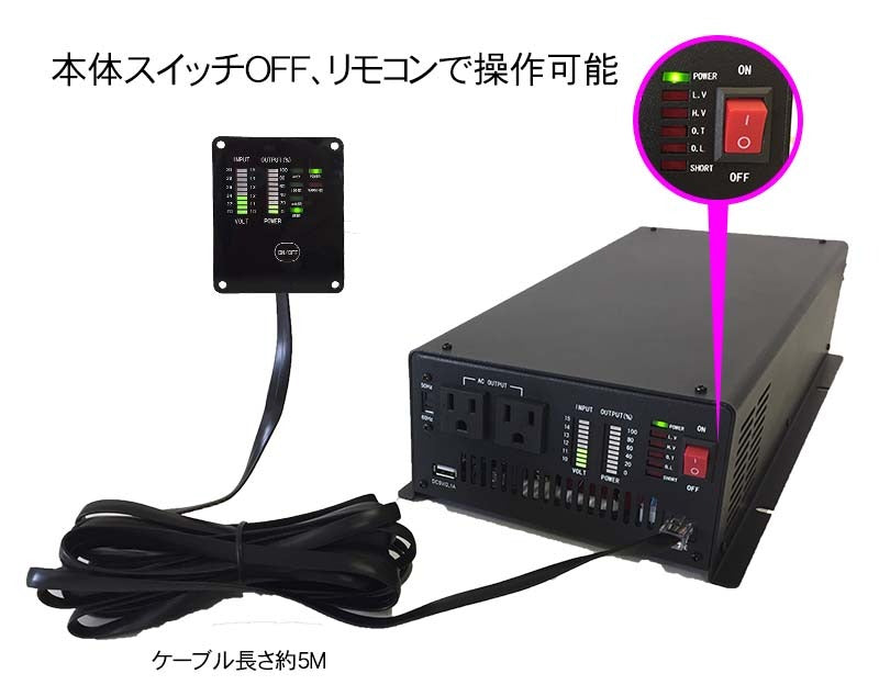 正弦波インバーター専用リモコン JSW01