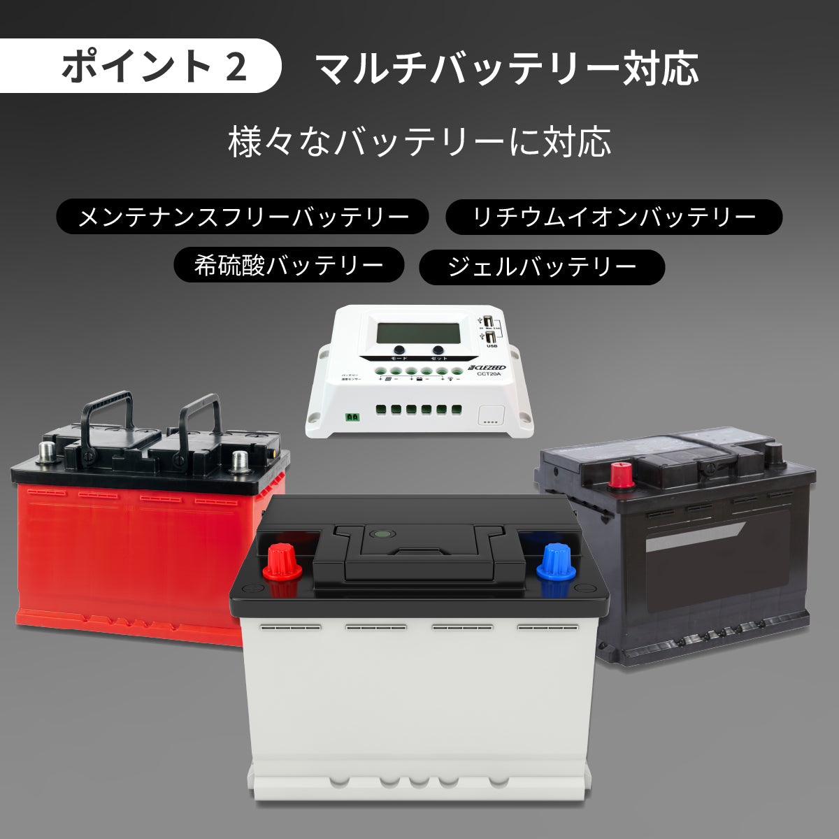 20A ソーラーチャージコントローラー CCT20A
