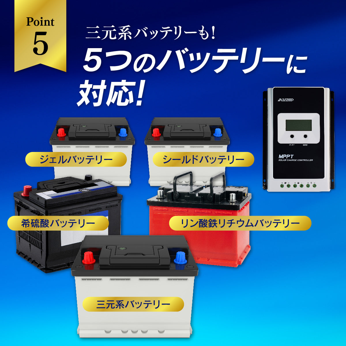 ソーラーチャージコントローラー MPPT40A
