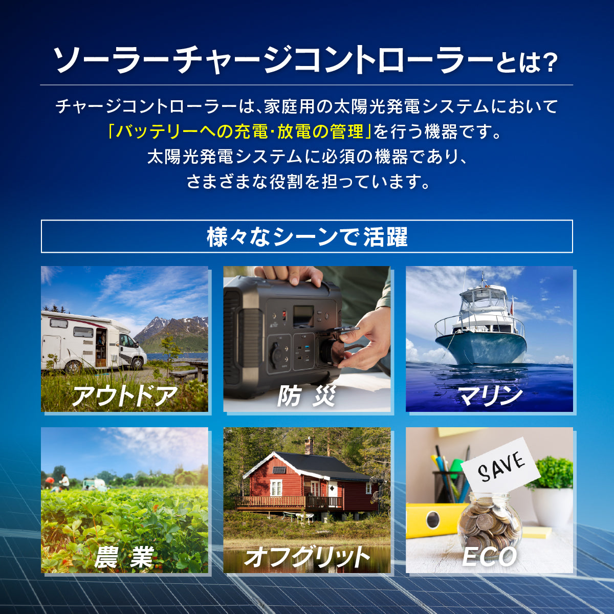 ソーラーチャージコントローラー MPPT20A