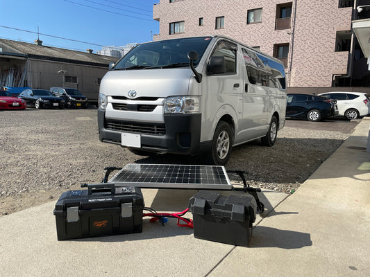 ソーラー入力電源BOXフルセット CZ100A15 サブバッテリー電源システムセット+ソーラーセット